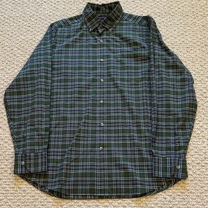Southern Tide Dark Green Plaid Button Down Shirt